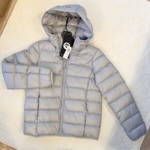 NWT 84801 LITTLE PUFF MARBLE GREY XXS 700fill Aritzia